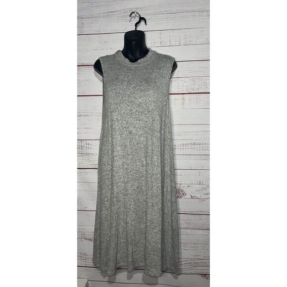 Acemi Marled Gray Women’s Mock Neck Tank Dress Large - Picture 1 of 3